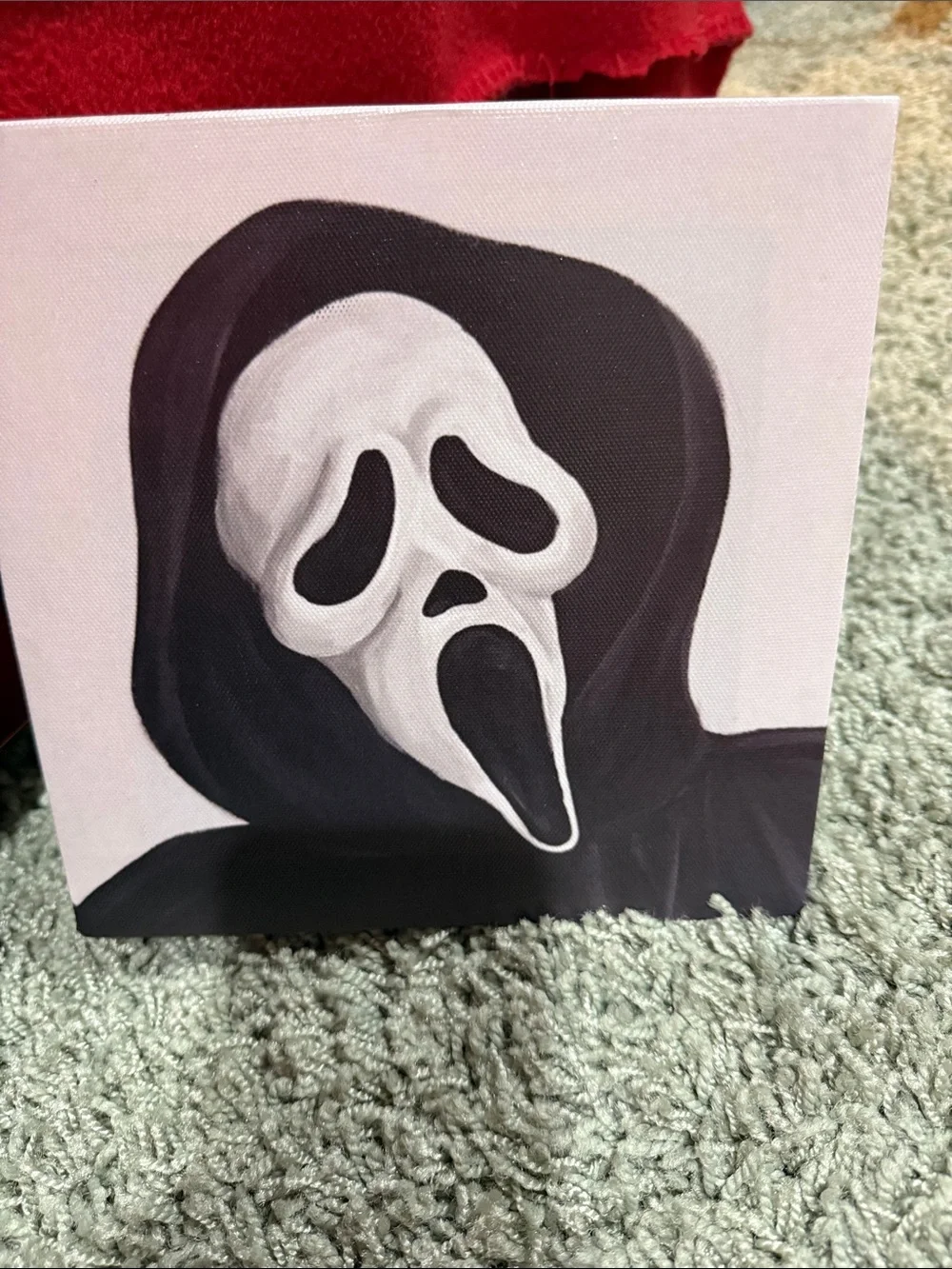 Black & White Scream Wall Art Canvas - 8x8